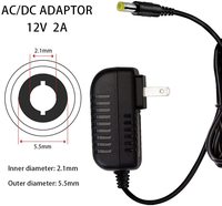 ESANN DC12V 0.5A-3A 6W-24W Wandnetzteil-Adapter mit 5.5x2.1mm DC-Kabel 1.2m AC100-240V