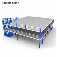 Sistema de Entrepiso de Acero Resistente ROCKET RACK RR-M01, Piso de Placas de Acero Sólido, Capacidad de Carga de 500 Kg/m², Electrostático