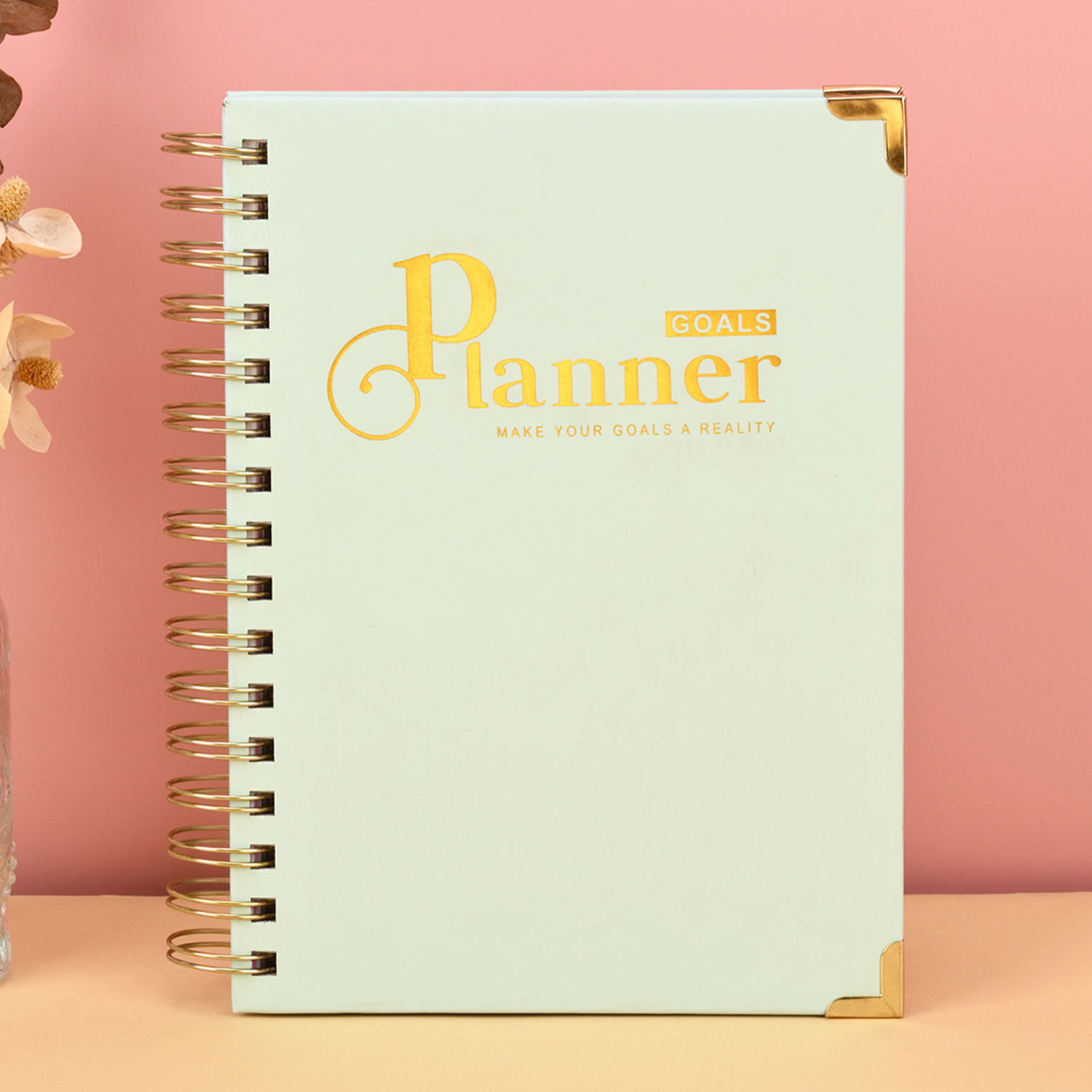 Planificador de Metas con Esquina Dorada
