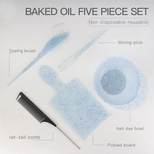 Ingrid Luxury <b>Hair</b> Dyeing Kit Professional Salon Tool Plastic Blue <b>Hair</b> Salon Oil Treatment Bowl Brush Set Sparkling <b>Powder</b> - Product Image 4