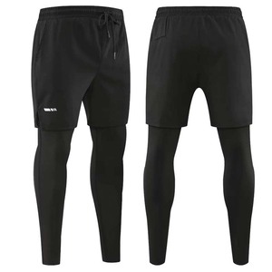 Pantalones Deportivos Ligeros para Hombre, Dos en Uno, de Secado Rápido, Cintura Elástica, Ajuste Ceñido, para Maratón, Fitness, Verano - Product Image 5