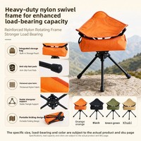 Tabouret pliant pivotant, chaise de camping d'extérieur, mobilier d'extérieur, trépied triangulaire portable et pliable, stable pour la randonnée, la pêche, le pique-nique