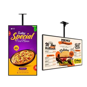 液晶广告显示屏菜单悬挂壁挂式餐厅数字菜单板