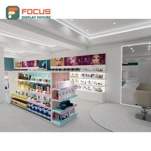 Custom Retail Project Tempered Glass Wall Display Vendor Beauty Retail Design - Product Image 3