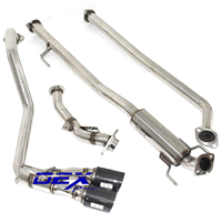 Système d'échappement DEX HKS Hilux Revo GUN135R Silencieux latéral double en fibre de carbone avec embout en acier inoxydable de 1,5 mm d'épaisseur Performance 1 an