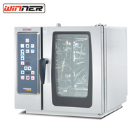 Four combiné commercial à 4 niveaux en acier inoxydable, chauffage rapide, température uniforme, puissance 6 kW, capacité 40 L
