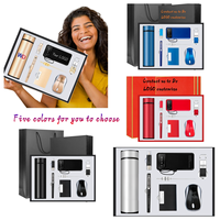 Ideas de Regalos Empresariales Ejecutivos 6 en 1: Ratón Inalámbrico, USB de 32 GB, Tarjetero, Cuaderno A5, Bolígrafo, Taza, Regalos con Logotipo para Baby Shower