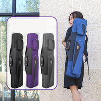 Sac de queue de billard moderne confortable à double sangle 4 mégots et 4 tiges Prix de gros pour les joueurs de billard Étui de queue pratique