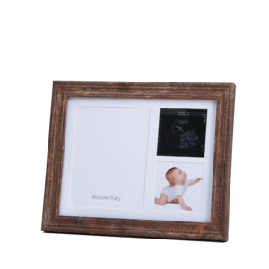 Marco de Fotos de Madera Blanca Envejecida para Registro de Crecimiento del Bebé, para Imágenes de Ultrasonido y Recién Nacidos, Decoración para Cuarto de Bebé - Product Image 1