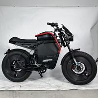 Vélo de montagne électrique Black Warrior 48V 500W sans balais 7 vitesses 13AH Lithium Cadre en alliage d'aluminium Suspension avant/arrière