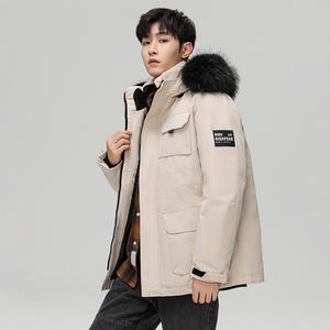 Trench Invernale Sportivo da Uomo Lunghezza Regolare 90% Piumino d'Oca Bianco con Cappuccio Apribile per Montagna e Outdoor - Product Image 6