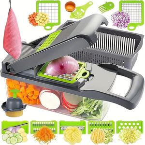Coupe-légumes multifonctionnel de cuisine, hachoir domestique, éplucheur de concombre, trancheuse à pommes de terre, râpe - Product Image 3