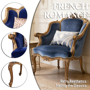 <span class=keywords><strong>Fauteuil</strong></span> d'appoint de luxe en bois massif <span class=keywords><strong>pour</strong></span> salon, revêtement en velours, collection Royal Villa - Product Image 2