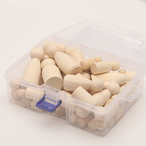 ตุ๊กตาไม้ชุด 50 ชิ้นสีธรรมชาติสำหรับเด็ก DIY งานฝีมือของเล่นอายุ 2 4 ปี - Product Image 3
