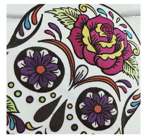 꽃 눈 패치와 DIY 미소 죽음의 유령의 날 사랑 절대 죽지 않습니다 로커빌리 레이디 라이더 히피 펑크 문신 패치 - Product Image 2