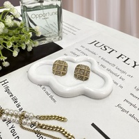 Plateau à bijoux en résine, forme nuage, cœur, fleur, plat de rangement décoratif pour vanité, présentoir de cadeaux