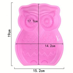 Moule à gâteau écologique en silicone sans BPA, forme hibou de nuit à trou unique, pour bricolage de fromages et de créations d'animaux mignons, OEM/ODM - Product Image 2