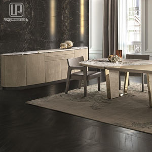 Conjunto de muebles de lujo para sala de estar, tablero lateral de cuero nobuk moderno, italiano, <span class=keywords><strong>2</strong></span> <span class=keywords><strong>metros</strong></span> de <span class=keywords><strong>largo</strong></span>, consola superior de mármol, mesa con puertas - Product Image 3