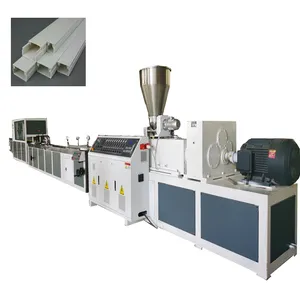 PVC Plastic Electric Wire Cable Trunking Profile Extruder / PVC Trunking Making Machine Price