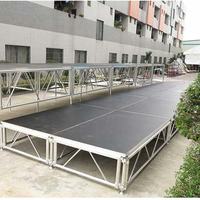 Escenario de Baile Portátil Modular de Aluminio, Preensamblado, Ligero, Transparente, para Exteriores, con Dimensiones Personalizables de 0.3-2m