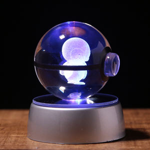 Bola de Cristal con Grabado Láser 3D de <span class=keywords><strong>Pokémon</strong></span> <span class=keywords><strong>Piplup</strong></span>, Pequeña, 50mm 80mm, Pulida, Regalo Empresarial para Graduación, Pascua, Navidad - Product Image 4