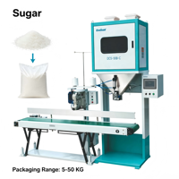 Machine de pesage et de remplissage semi-automatique Ewinall DCS-50B-C 5-50kg avec alarme de surtension pour sucre granulé et sachets alimentaires