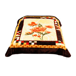 Ensemble de literie super doux Raschel Floral couette hiver vison conception coréenne plante tricotée Polyester rempli pour la maison salon hôtel - Product Image 6