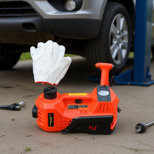 Cric hydraulique électrique 5t 12V 15,5-45cm pour levage de véhicules avec clé à chocs Modèle D0100HP4CLU - Product Image 2