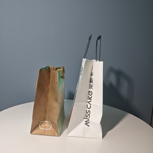 100% thân thiện với môi tùy chỉnh in cà phê & bánh ngọt & Quà Tặng mua sắm Túi giấy Kraft với xoắn & phẳng xử lý cho thực phẩm takeout - Product Image 5