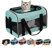 Sac de voyage carré pliable en maille Oxford de luxe, portable, pour chats et chiens, approuvé par les compagnies aériennes, cage souple pour animaux de compagnie