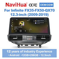 Navihua - Nuevo Reproductor de Radio para Automóvil Android con Navegación GPS, Sistema Multimedia Carplay, Estéreo DSP para Infiniti FX35 FX50 QX70 2009-2019