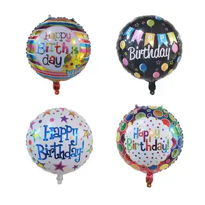 Feliz Cumpleanos 18 pollici forma rotonda buon compleanno palloncini ad elio giocattoli gonfiabili palloncini per la decorazione della festa