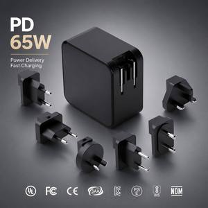 Caricabatterie GaN 65W con Certificazione US UL CE PD, Adattatore di Alimentazione USB-C per Ricarica Rapida di Laptop e Telefoni <span class=keywords><strong>Apple</strong></span> e Samsung - Product Image 5