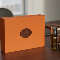 Boîte cadeau magnétique à double porte, style livre, personnalisable avec logo et impression couleur, en carton, pour emballage de bougies et de portefeuilles