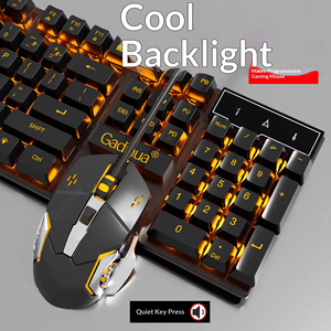 Clavier et souris ergonomiques filaires USB LED silencieux à 104 touches, universels pour PC, ordinateur portable, périphériques de jeu - Product Image 6