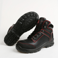 Chaussure de sécurité légère Aimboo en cuir véritable avec embout en acier, pour la construction industrielle, unisexe