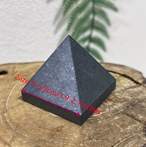 Piramide di Shungite della Carelia Lucidata a Mano, Decorazione per la Casa, Pietra Curativa Spirituale Reiki, Cristallo Nero 10cm, Feng Shui - Product Image 4