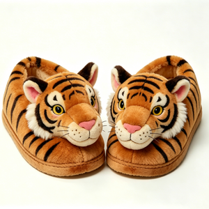 Pantuflas personalizadas de gato, pantuflas de felpa de gato, pantuflas de animales para el hogar, pantuflas lindas de gato, pantuflas de gato naranja, pantuflas de peluche de gatito - Product Image 5