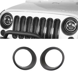 Anillo Decorativo para Faros Delanteros, Rejilla Frontal para JK Wrangler 2007-2017, Kit de Carrocería, Accesorios para Automóviles - Product Image 1