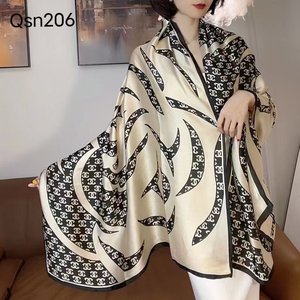 Mùa thu và mùa xuân phong cách retro dài imitationn silkk khăn khăn choàng in kỹ thuật số Polyester phụ kiện thời trang - Product Image 5