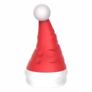 Sombrero de Navidad para mujer, vibrador sexual con carga USB, regalo para clítoris, pezón, estimulador erótico, masajeador