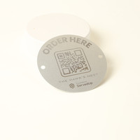 Etiqueta de Código QR Metálica, Etiquetas de Identificación Personalizadas para Árboles, Números de Serie de Aluminio, Impresión UV, Placa de Identificación Metálica Escaneable