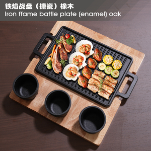 Padella in Ghisa Ecologica Bestseller, <span class=keywords><strong>Teglia</strong></span> Rettangolare per Cottura Senza Olio, Griglia per Cucinare - Product Image 3