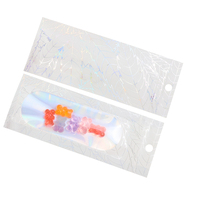 Sachet Doypack Holographique Personnalisé avec Fenêtre Transparente, Scellage Thermique sur Trois Côtés, Anti-Odeur, en PET+CPP, Design Coloré