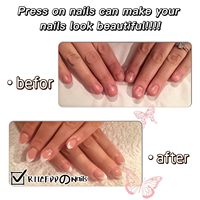 Inclque French Style ABS Nail Armor Nude White Removable Press On Nail Patch with Gold Matching Tool for Finger Application