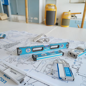 Profilli alüminyumdan yapılmış manyetik tabanlı carpenzlar için ruh seviyeleri, üç kırılmaz şişe ile - Product Image 3