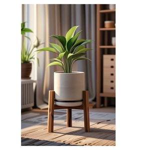 Pot de fleurs en céramique blanche à motif géométrique, pot à succulentes moderne, décoration de bureau, disponible en promotion. - Product Image 1