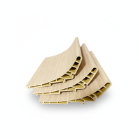 Moulures décoratives pour espaces commerciaux, grandes courbes, lignes squelettiques tendance, panneaux muraux en fibre de bambou H150, lignes de modelage grand format