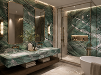 Dalle de quartzite cristallin Fuchsite pour panneau mural poli, plan de travail d'îlot, comptoir de bar, plateau de console et surface découpée sur mesure