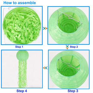 Décorations de fête, lanternes en papier en forme de méduse, rose, lavande, vert, lanternes suspendues pour fête sur le thème de <span class=keywords><strong>la</strong></span> naissance d'un bébé - Product Image 2